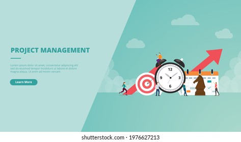 time management for website design template banner or slide presentation cover