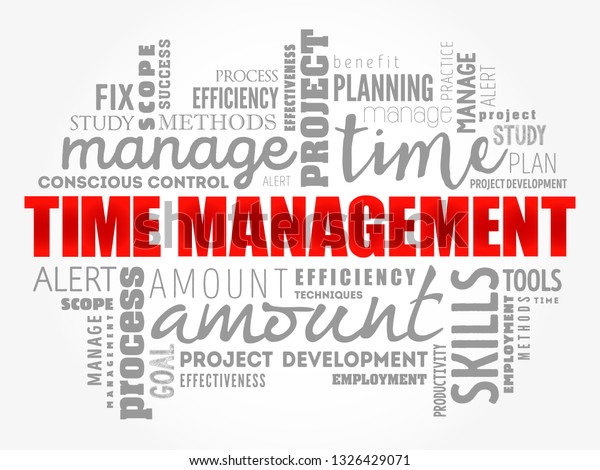 Time Management Word Cloud Collage Business Stock Vector (Royalty Free ...