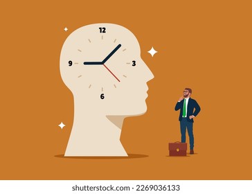Time management, Work hours and deadline. Modern vector illustration in flat style. 