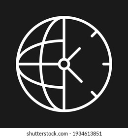 Time management, zone, clock icon vector image. Can also be used for customer support. Suitable for use on web apps, mobile apps and print media.
