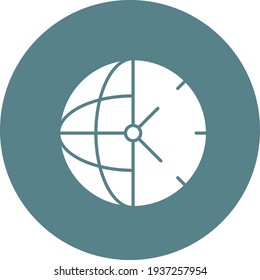 Time management, zone, clock icon vector image. Can also be used for customer support. Suitable for use on web apps, mobile apps and print media.