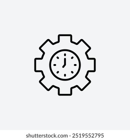 Icono de Vector de línea de administración de tiempo. EPS 10