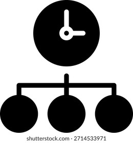 Administrador de tiempo Glifo Icono Ilustración Vector