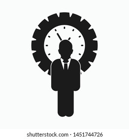 Time manager icon. Flat style vector EPS.