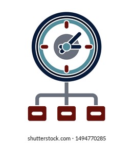 time managment icon. flat illustration of time managment - vector icon. time managment sign symbol