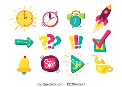 Time Managment Signs Set