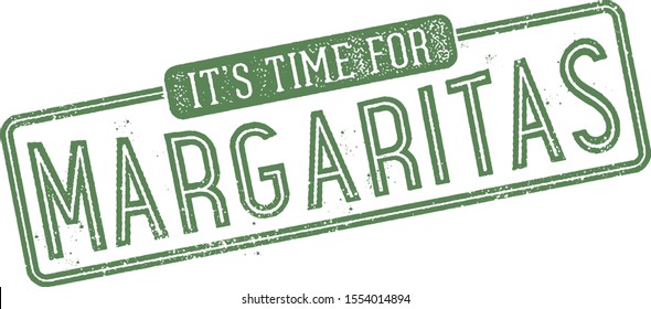 It's Time for Margaritas Cocktail Stamp