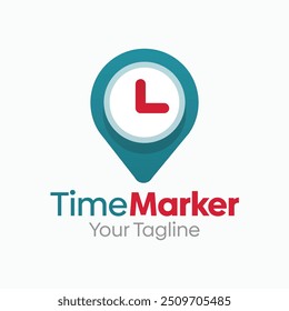 Plantilla de diseño de logotipo Time Marker. Bueno para empresas, agencias, comunidad y Organización