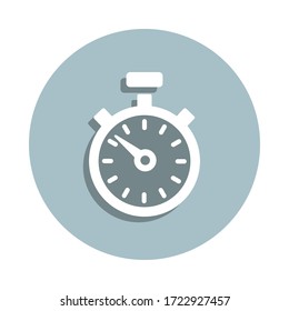 Time to market badge icon. Simple glyph, flat vector of software development icons for ui and ux, website or mobile application