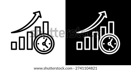 Time To Market Icon Set Vector Collection Isolated In Black And White