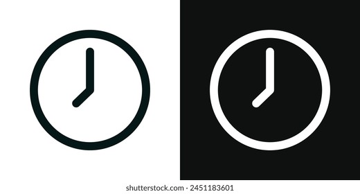 Time Measurement and Clock Icon Set. Watch Dial and Hour Indicator Symbols.