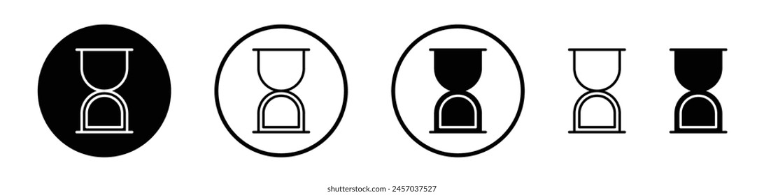 Time Measurement and Hourglass Vector Icon Set for Time Management Apps
