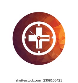 Time Medical Logo Icon Design template vector medical time logo	
