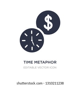 time metaphor icon on white background. Simple element illustration from General concept. time metaphor icon symbol design.