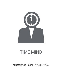 Time mind icon. Trendy Time mind logo concept on white background from Human Resources collection