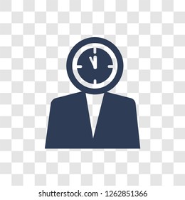 Time mind icon. Trendy Time mind logo concept on transparent background from Human Resources collection