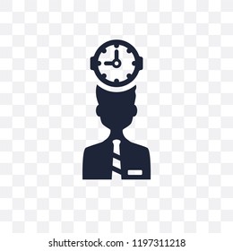 Time mind transparent icon. Time mind symbol design from Time managemnet collection.