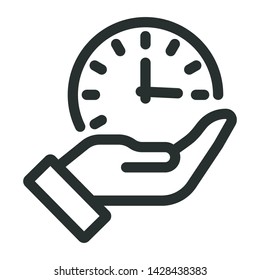time - minimal line web icon. simple vector illustration. concept for infographic, website or app.