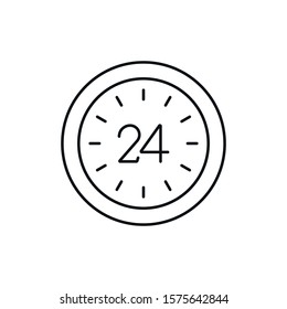 time - minimal line web icon. simple vector illustration. concept for infographic, website or app.