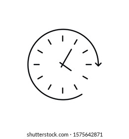 time - minimal line web icon. simple vector illustration. concept for infographic, website or app.