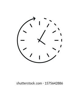 time - minimal line web icon. simple vector illustration. concept for infographic, website or app.