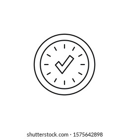 time - minimal line web icon. simple vector illustration. concept for infographic, website or app.