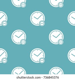 Time minus pattern seamless blue. Simple illustration of  vector pattern seamless geometric repeat background