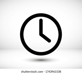 Time minute vector icon. The symbol time icon for web site. Illustration the time minute icon for mobile apps. Pictogram icon minute. Minimalist vector time minute