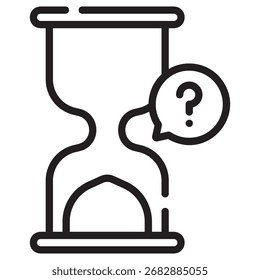 Time Modern Vector Icon - Minimal Illustration Symbol Template für Web Mobile App UI Design