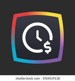 El tiempo es dinero - botón Icono de aplicación