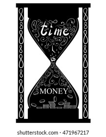 Time is Money. Business concept cartoon illustration