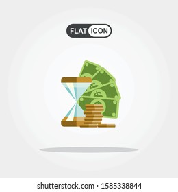 Time is money business concept in modern flat design vector illustration