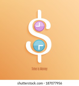 Time is money. Business metaphor. Vector Illustration EPS10.
