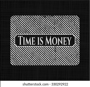 El tiempo es dinero con textura de pizarra
