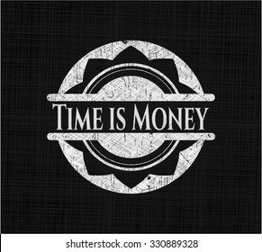 Time is Money with chalkboard texture