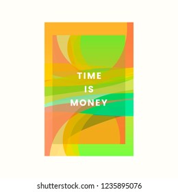 Time is money colorful graphic design