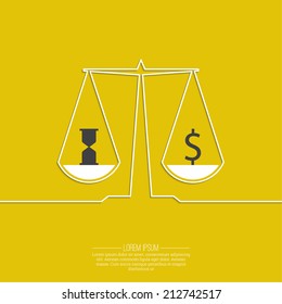 Time is money, money concept. 