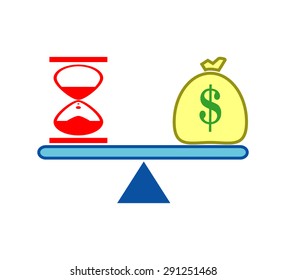 Time and money - money concept
