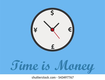 Time is money concept background