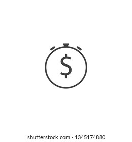 time is money concept icon