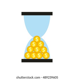 time is money concept icon vector illustration design
