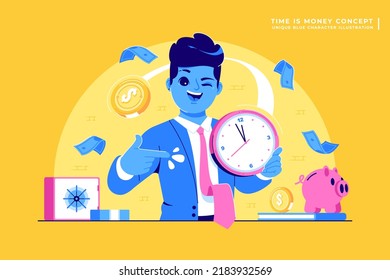 time is money concept illustration design
