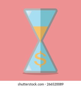 Time is money concept vector illustration