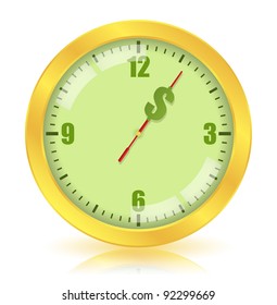 Time is money concept, vector illustration