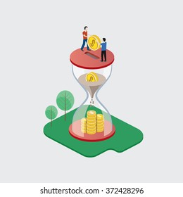Time and money, Deferred Payment, Finance, Hourglass