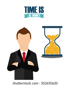 time is money design, vector illustration eps10 graphic 