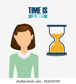 time is money design, vector illustration eps10 graphic 