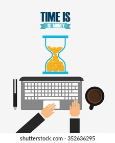 time is money design, vector illustration eps10 graphic 