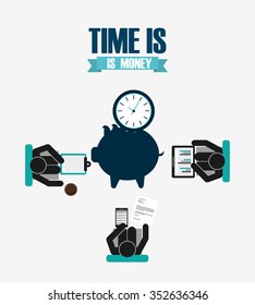 time is money design, vector illustration eps10 graphic 