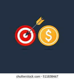 Time is money, finance concept, bank savings account, insurance and pension idea. Flat design vector illustration. Finance theme concept